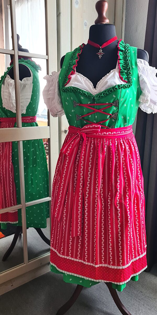 Wenger Dirndl grün rot Gr. 44