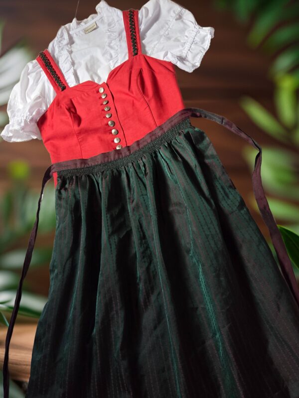 Wenger Dirndlkleid rot grün Gr. 42/44
