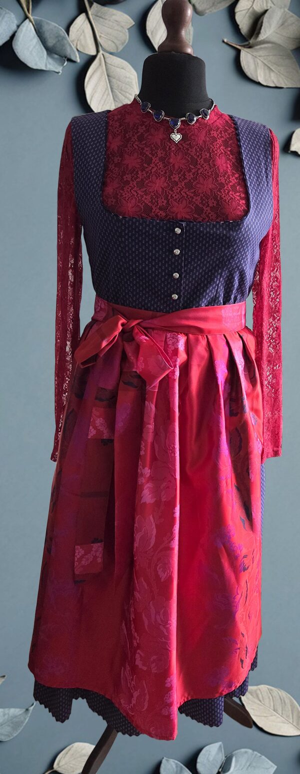 Hammerschmid Trachten Dirndl blau rot Gr. 46