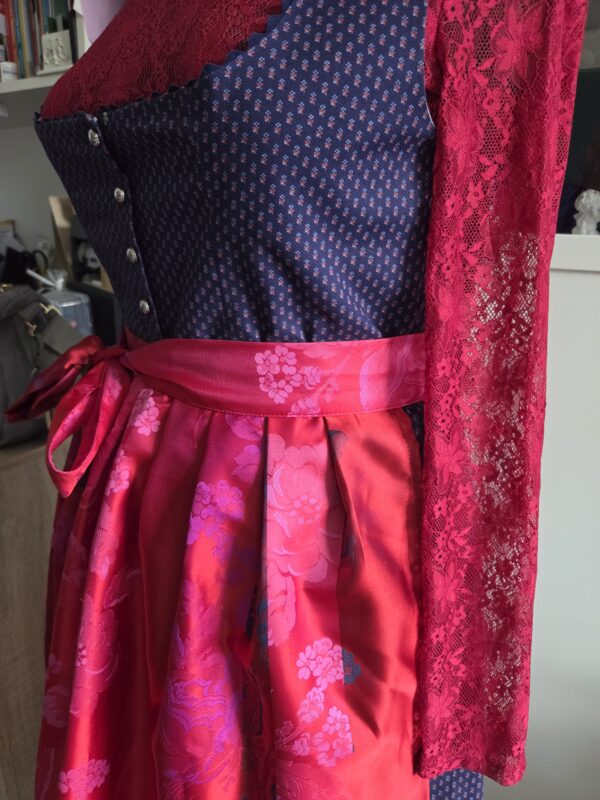 Hammerschmid Trachten Dirndl blau rot Gr. 46 – Bild 9