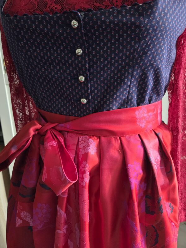 Hammerschmid Trachten Dirndl blau rot Gr. 46 – Bild 8