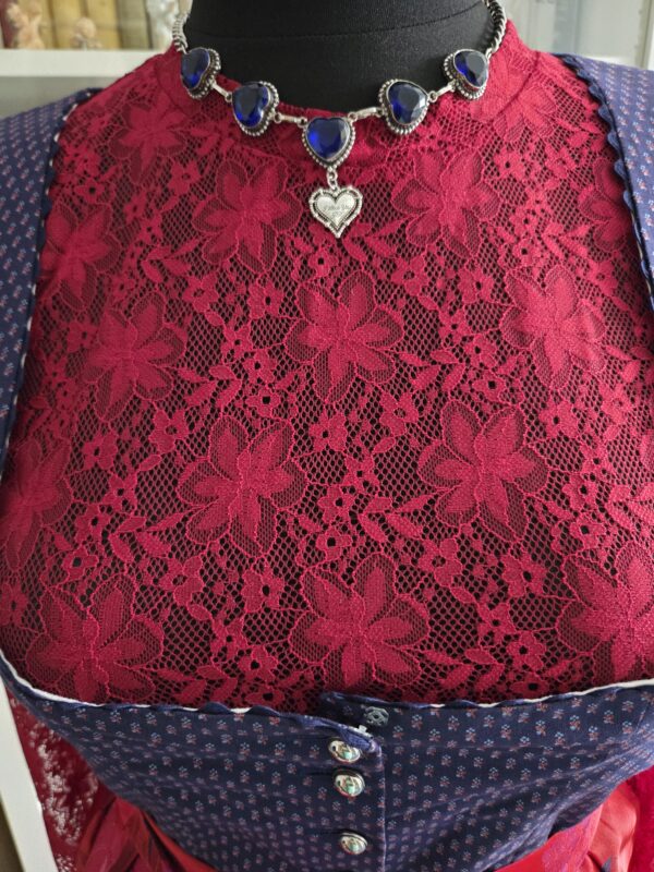Hammerschmid Trachten Dirndl blau rot Gr. 46 – Bild 7
