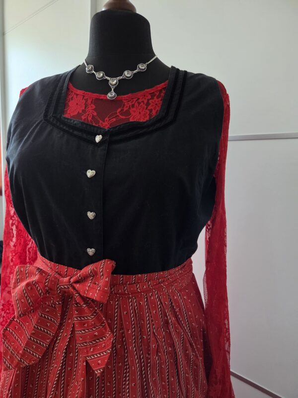 Sailer Trachten Dirndl schwarz rot  Gr. 48  2teilig – Bild 2