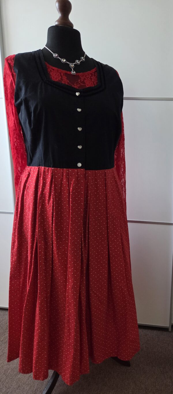 Sailer Trachten Dirndl schwarz rot  Gr. 48  2teilig – Bild 4
